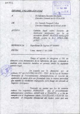 INFORME 062-2000-AGN-OGAJ