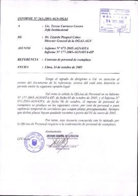 INFORME 263-2005-AGN-OGAJ