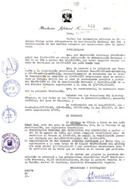 Resolución Jefatural N° 043-1989/AGN/J