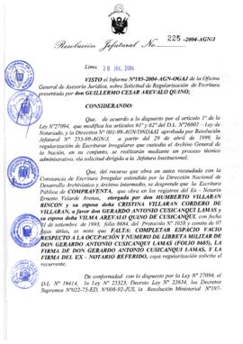 Resolución Jefatural N° 225-2004-AGN/J