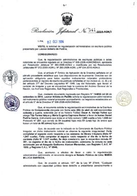 Resolución Jefatural N° 341-2014-AGN/J