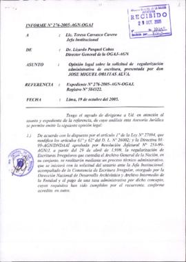 INFORME 276-2005-AGN-OGAJ