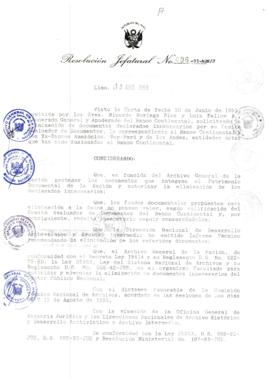 Resolución Jefatural N° 096-1993/AGN/J