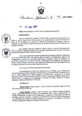 Resolución Jefatural N° 094-2017-AGN/J