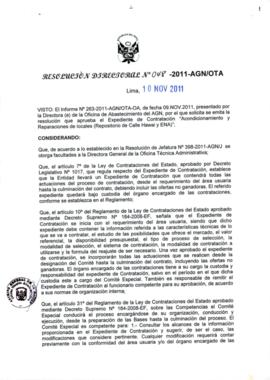 Resolución Directoral N° 048-2011-AGN/OTA