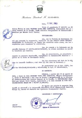 Resolución Directoral N° 111-83-AGN/OA