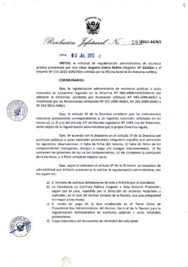 Resolución Jefatural N° 293-2013-AGN/J