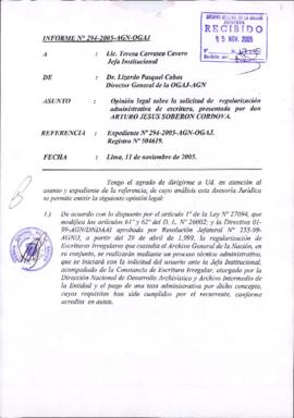 INFORME 294-2005-AGN-OGAJ
