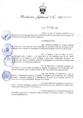 Resolución Jefatural N° 060-2000/AGN/J