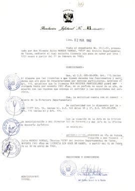 Resolución Jefatural N° 041-1992/AGN/J