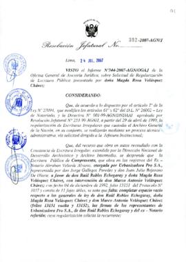 Resolución Jefatural N° 302-2007-AGN/J