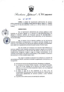 Resolución Jefatural N° 400-2013-AGN/J