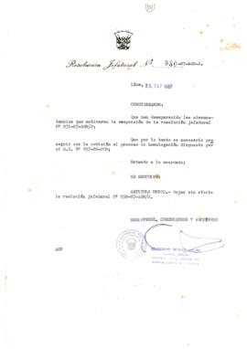 Resolución Jefatural N° 080-1987/AGN/J