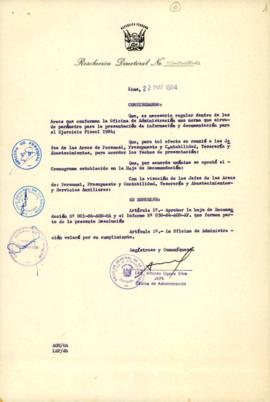 Resolución Directoral N° 30-84-AGN/OA