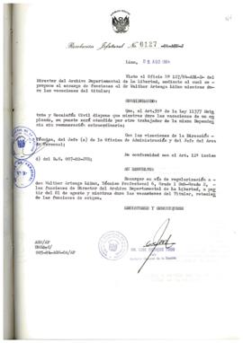 Resolución Jefatural N° 127-1984/AGN/J