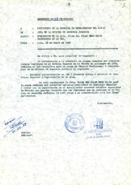 MEMORANDUM 012-88/AGN-OAJ