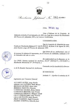 Resolución Jefatural N° 162-1995/AGN/J