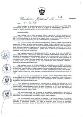 Resolución Jefatural N° 016-2020-AGN/J