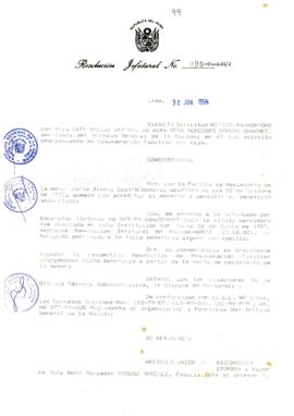 Resolución Jefatural N° 099-1994/AGN/J