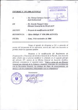 INFORME 392-2006-AGN/OGAJ