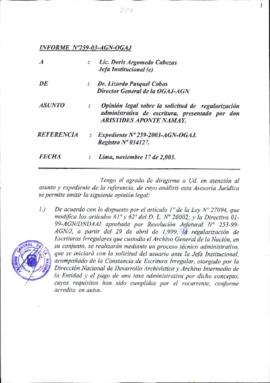 INFORME 259-2003-AGN-OGAJ