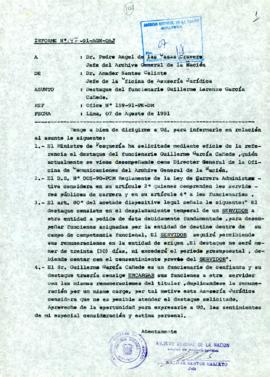 INFORME 147-91-AGN/OAJ