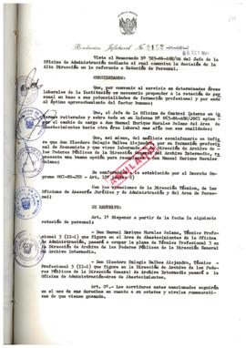 Resolución Jefatural N° 152-1984/AGN/J