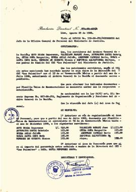 Resolución Directoral N° 054-88-AGN/OA