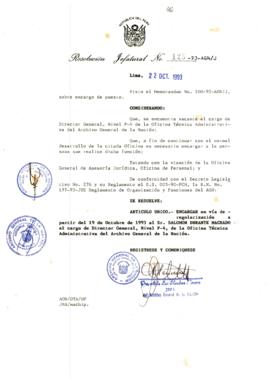 Resolución Jefatural N° 125-1993/AGN/J
