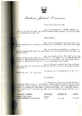 Resolución Jefatural N° 079-1982/AGN/J