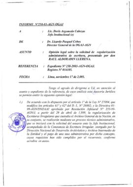 INFORME 258-2003-AGN-OGAJ