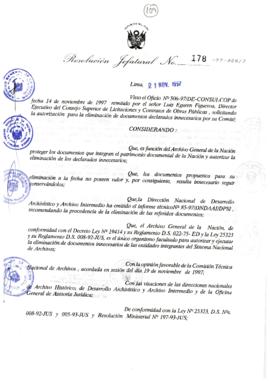 Resolución Jefatural N° 178-1997/AGN/J