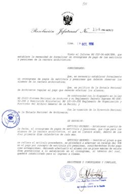 Resolución Jefatural N° 154-1996/AGN/J