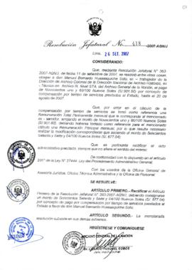 Resolución Jefatural N° 418-2007-AGN/J