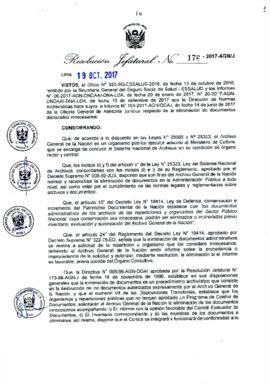 Resolución Jefatural N° 176-2017-AGN/J