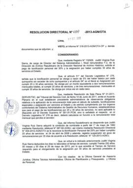 Resolución Directoral N° 059-2013-AGN/OTA