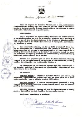 Resolución Jefatural N° 225-1988/AGN/J