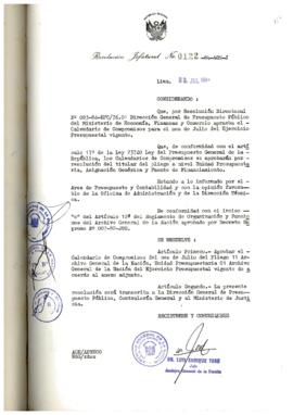 Resolución Jefatural N° 122-1984/AGN/J