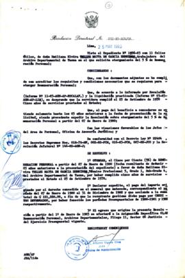 Resolución Directoral N° 032/83-AGN/OA