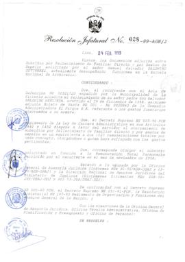 Resolución Jefatural N° 028-1999/AGN/J