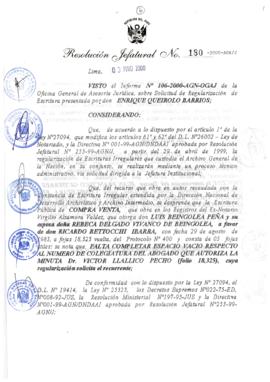 Resolución Jefatural N° 180-2000/AGN/J