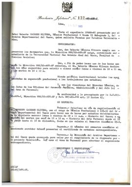 Resolución Jefatural N° 132-1985/AGN/J