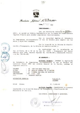Resolución Jefatural N° 333-1991/AGN/J