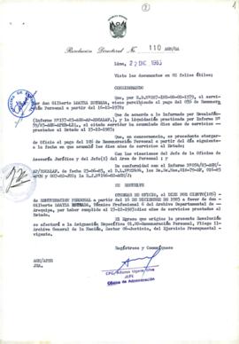 Resolución Directoral N° 110-83-AGN/OA