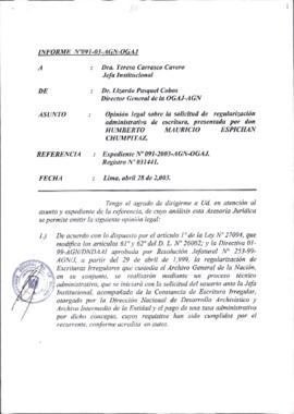 INFORME 091-2003-AGN-OGAJ