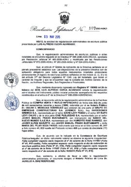 Resolución Jefatural N° 107-2015-AGN/J