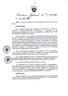 Resolución Jefatural N° 133-2017-AGN/J