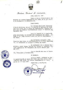 Resolución Directoral N° 29-87-AGN-OA