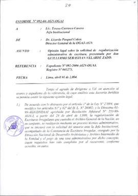 INFORME 092-2004-AGN-OGAJ