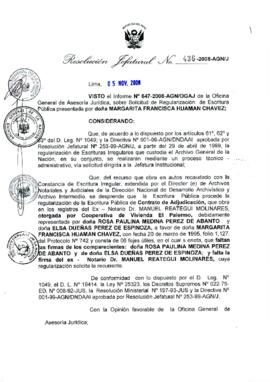 Resolución Jefatural N° 436-2008-AGN/J